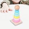 Baby Stacking Rings Toy, Preschool Sensory Toy, Color Recognition, Montessori Toy Rainbow Rings Stacker for Holiday Festivals, Macaron view 2