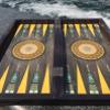 19"-inch Backgammon Board Chess Set for Adults X Large Wooden Game Board Handmade Game Set and Checkers Decorative Gift idea for Dad, Anniversary view 4