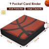 Trading Card Binder Album, PU Leather Baseball Card Binder with 900 Side Loading Pockets, Double Sided Pocket Zipper Card Binder for MTC, TCG, Game Cards, Sports Cards (Basketball) view 2