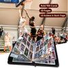 Trading Card Binder Album, PU Leather Baseball Card Binder with 900 Side Loading Pockets, Double Sided Pocket Zipper Card Binder for MTC, TCG, Game Cards, Sports Cards (Basketball) view 3