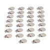 30pcs Metal Round Pacifier Clips for Toddler Prevention Electroplated Stainless Steel Suspender Clips for Teething view 3