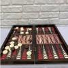 19-inch Antique Backgammon Set for Adults X Large Wooden Game Board Handmade Game Sets and Checkers/Gift idea for Dad, Husband, Birthdays view 2