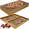 19"-inch Persian Backgammon Board Chess Set for Adults X Large Wooden Game Board Handmade Game Sets and Checkers - Gift idea for Dad, Husband, Birthdays view 1