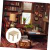 1pc Doll House Stool Model Wooden Ornaments Mini Adornment Mini Stool Mini House Accessories Mini Furniture Models Toy view 2