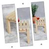 1pc Doll House Stool Model Wooden Ornaments Mini Adornment Mini Stool Mini House Accessories Mini Furniture Models Toy view 3