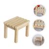 1pc Doll House Stool Model Wooden Ornaments Mini Adornment Mini Stool Mini House Accessories Mini Furniture Models Toy view 4
