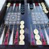 19"-inch Backgammon Board Chess Set for Adults Mother of Pearl Large Wooden Game Board Handmade Game Sets and Checkers - Gift idea for Dad, Birthdays view 1