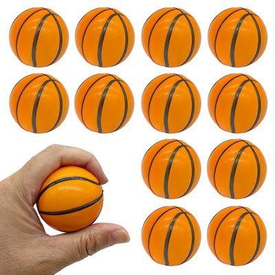 Urspasol 12-Pack Mini Basketball Stress Balls 2 Inch Soft Foam Squeeze Basketballs Ball Small Sport Theme Ball Basketball Party Favors for Kids ,Decor, ,Gifts & Anxiety Relief School Rewards