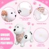VercanMonth 2 Pack Bouncy Animal Dog Hopper Inflatable Bouncing Horse Hopper Toys Jumping Ride on Hopping Bounce with Pump Rubber Bouncing Animal Gift for Boys Girls(White, Pink,Classic Style) view 3