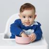Navik | Silicone baby bowls with suction | toddler bowls | baby bowls with lids | pink and beige, Regular view 2