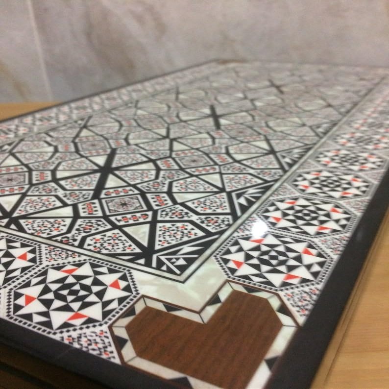 19"-inch Backgammon Board Chess Set for Adults Large Wooden Game Board Handmade Game Sets and Checkers - Gift idea for Dad, Birthdays Any Occasion