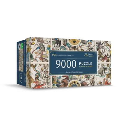 Trefl Ancient Celestial Maps 9000 Jigsaw Puzzle Prime 78"x37" Large Jigsaw with Ancient Map of The Sky, Thick Cardboard, BIO, ECO, Creative Fun for Adults and Children from 14 Years Old