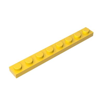 XYEIUGO Gobricks GDS-506 3460 Plate 1x8, Yellow, 50 pcs Brick Parts