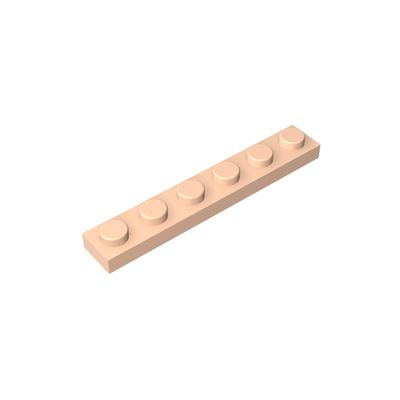 XYEIUGO Gobricks GDS-505 3666 Plate 1x6, Light Flesh, 50 pcs Brick Parts