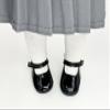18 inch Doll Outfit-School Plaid Jumper include Blouse and Hair Accessory/Add on Option: Sock and Shoe (Doll is not included) (Pleated Skirt,White Sock, Shiny Black Shoe, Solid Grey) view 3
