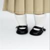 18 inch Doll Outfit-School Plaid Jumper include Blouse and Hair Accessory/Add on Option: Sock and Shoe (Doll is not included) (Pleated Skirt Set,White Sock,Matte Black Shoe, Solid Khaki) view 4