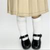18 inch Doll Outfit-School Plaid Jumper include Blouse and Hair Accessory/Add on Option: Sock and Shoe (Doll is not included) (Pleated Skirt,White Sock, Shiny Black Shoe, Solid Khaki) view 4