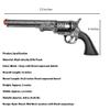 13-Inch Decorative Western Classic Revolver Style, Body SMB-110 with Ornate Engravings, Suitable for Decoration, Collecting, Costuming and Cosplay, Role-Playing, Halloween (Gray) view 2