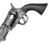 13-Inch Decorative Western Classic Revolver Style, Body SMB-110 with Ornate Engravings, Suitable for Decoration, Collecting, Costuming and Cosplay, Role-Playing, Halloween (Gray) view 4