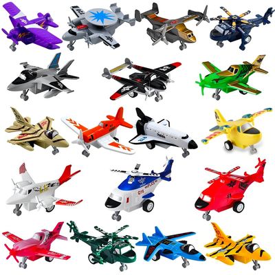 Liberty Imports Pull Back Airplanes Toys Vehicle Playset, Variety Pack of Helicopters, Stealth Bombers, Fighter Jets, Aircraft, Planes for Kids Toddlers Party Favors (18 Pack)