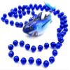 Bobble Head Shark Bead Necklace New Orleans Mardi Gras Cajun Carnival Favor Festival view 1