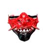 Beyond Collectibles Popular Japanese Monster Hannya Mask Demon Oni Samurai Half Face Shield (Red & Black), One size fit most view 1