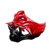 Beyond Collectibles Popular Japanese Monster Hannya Mask Demon Oni Samurai Half Face Shield (Red & Black), One size fit most view 4
