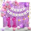 11th Birthday Decorations for Girls Pink Purple - Happy 11th Birthday Party Supplies,11 Year Old Eleven Birthday Decor, Happy Birthday Banner, Foil Backdrops,Garland,Number 11 Balloons. view 1