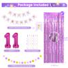 11th Birthday Decorations for Girls Pink Purple - Happy 11th Birthday Party Supplies,11 Year Old Eleven Birthday Decor, Happy Birthday Banner, Foil Backdrops,Garland,Number 11 Balloons. view 2