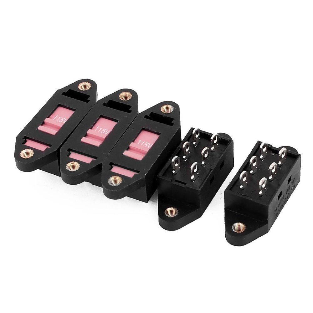 PGMTDEFXJO 5PCS AC Networking Products 230V-115V 6 Terminals DPDT Voltage Selector Switches Slide Switch