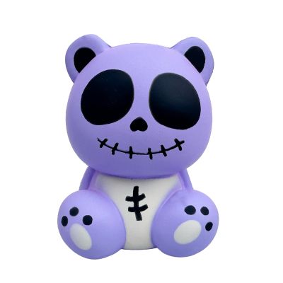 funnysquee Horror Voodoo Bear Squishies Toy Cute Dolls Stress Relief Slow Rising Soft Squeeze Toys for Kids Halloween Christmas Thanksgiving Birthday Gift Collect,Purple