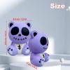funnysquee Horror Voodoo Bear Squishies Toy Cute Dolls Stress Relief Slow Rising Soft Squeeze Toys for Kids Halloween Christmas Thanksgiving Birthday Gift Collect,Purple view 3