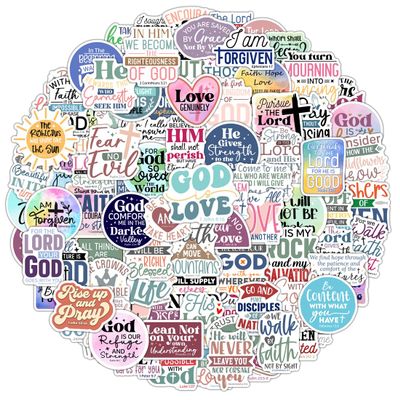 100 Pack Christian Scripture Stickers, Faith Inspiring Religious Gifts for Easter, Bible Study, Water Bottles, Bible Verse Stickers, Christian Gifts for Women, Kids, Teens, Boys and Girls (Scripture)