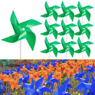 150 Pcs Pinwheels, Toy Wind Spinners and Party Favors Gifts for Kids, Outdoor Decorational Pinwheels for Yard and Garden (Dark Green)