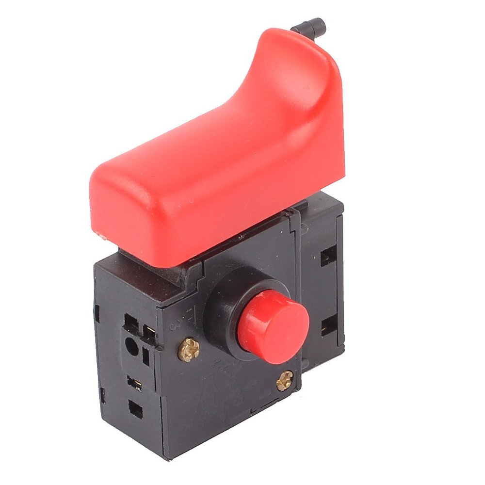 POWTAXBJGD Black FA2-6/1BEK Industrial Switches 250V 6A 5E4 Lock On Speed Control Electric Drill Pushbutton Switches Trigger Switch