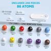 Molecular Model Kit, 240 Pcs Organic Molecular Chemistry Set, Atom Element Model Kit for Lessons in Chemistry, Molecular Structures Building kit, Ochem Science Gift for Teachers and Students view 3