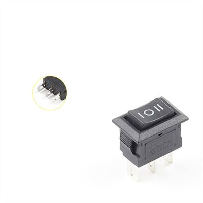 PGMTDEFXJO Rocker Switch 10 Pcs 10X15mm Snap-in Push Button Switch 3 Pin 3A/250V Mini SPST KCD11 2/3 Position Boat Rocker Power Switches (Color : 3pin Black On-Off-on, Size : 10PCS)