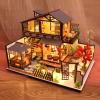 CuteQi Miniature House Kit DIY House Kit Creative Room with Furniture Tiny House Making Kit with Light and Music HandmadeCrafts Gift for Adults & Friends and Lovers(Forest Nest Haven) view 2