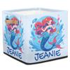 Foerrkelg Custom Name Storage Basket Cute Mermaids Personalize Foldable Rectangle Clothes Toys Storage Bin with Handle for Kids Girls Home Nursery Dorm Bedroom,Blue Mermaid 2 view 1