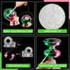 AOE Crystal Yoyo Wide Plastic Yoyo for Kids, Responsive Yoyos Fingerspin Trick Yo-yo Dual Purpose with KK Bearing, 10 Strings, Bearing Tool -Green Pink view 2