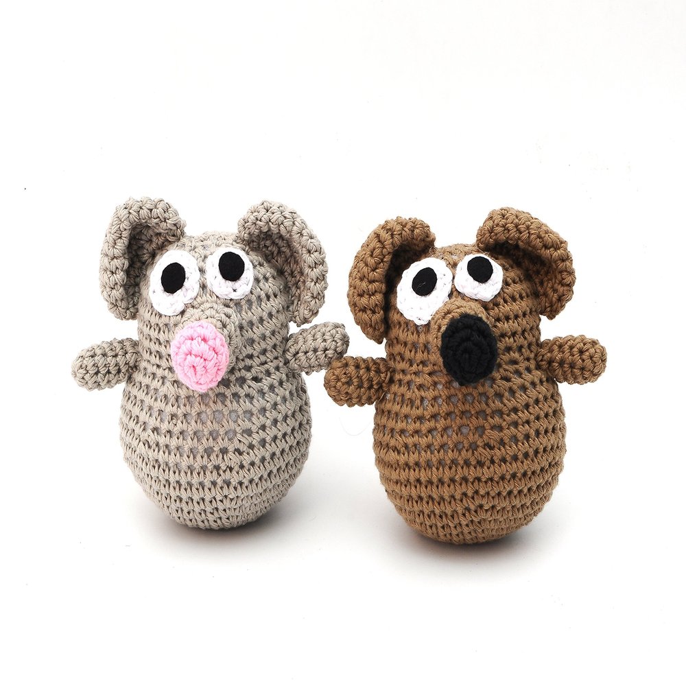 Cute Moles Crochet Doll Handmade Amigurumi Plush Toy VAC (Brown)