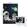 Astronaut and Alien Puzzles 500 Pieces Personalized Jigsaw Puzzles Wooden Photo Puzzle for Adults Family Picture Puzzle Gifts for Wedding Birthday Valentine's Day Gifts 15" x 20.4" view 2