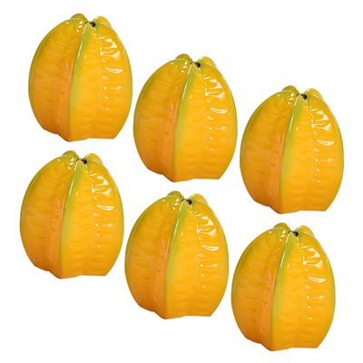 BESTonZON 6pcs Artificial Fruit Toys Carambola Models Carambola Model for Displaying Mini Carambola Decor Tiny Carambola Craft Carambola Model Carambola Decoration Resin Strawberry Crafts