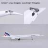 GeRRiT 19.7"" 1:125 Air France Concorde Model Jet Passenger Airplane Model Pre-Build Aircraft Model Die-Cast Metal Simulation Aviation Collection Gift (Size : LED British Airways) view 4