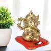 Zerone Solar Powered Ganesha Elephant God Statue for Car Dashboard, Decoration, Relaxing with Vivid Design (Gold) view 2