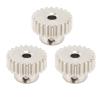 3PCS Metal Motor Gears with Set Screws M0.6 Module 3.175mm Hole Diameter Pinion Gear for 1/10 RC Car Truck (23T) view 3