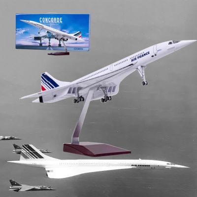 19.7" 1:125 Air France Concorde Model Jet Passenger Airplane Model Pre-Build Aircraft Model Die-Cast Metal Simulation Aviation Collection Gift (Size : Air France)