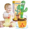 JAKCJFII Dancing Talking Cactus Baby Toys Boy Girl Gifts, Singing Mimicking Recording Toys Repeats What You Say, Comes with 120 English Songs Singing Talking Musical Toy (Non-Rechargeable) view 1