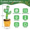 JAKCJFII Dancing Talking Cactus Baby Toys Boy Girl Gifts, Singing Mimicking Recording Toys Repeats What You Say, Comes with 120 English Songs Singing Talking Musical Toy (Non-Rechargeable) view 3