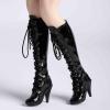 1:6 Scale Action Figures High Boots 12" Doll High Heel Boots Fashion DIY for 30cm Doll PU Leather Female Figure Boots view 2
